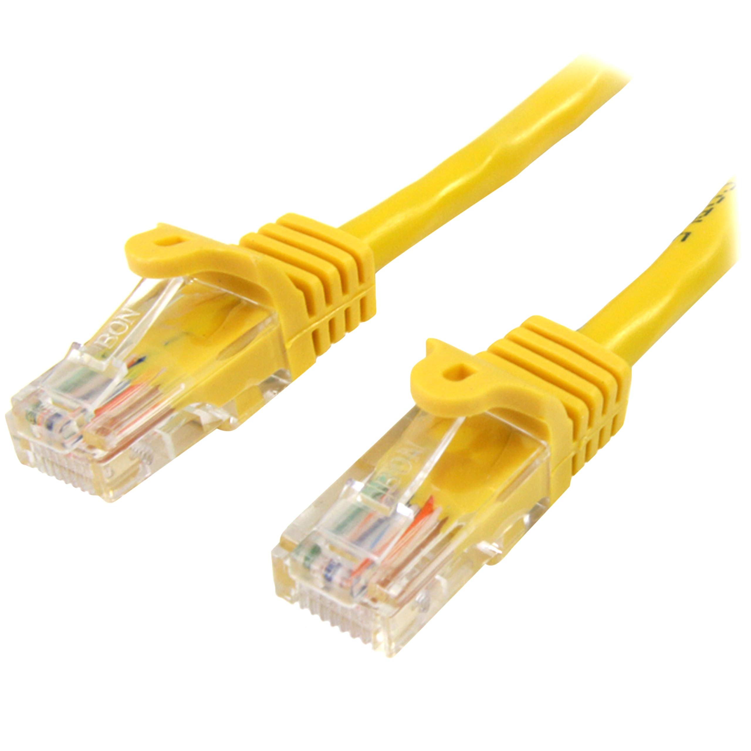 Amazon.com: StarTech.com 2 m Yellow Cat5e Snagless RJ45 UTP Patch